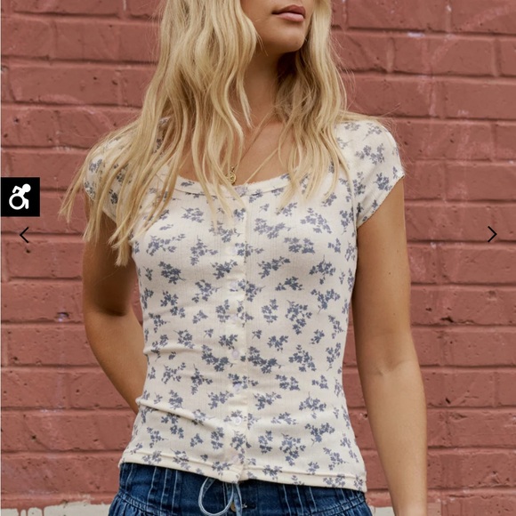 Tops - Bohme Jaynie Floral Top in Cream